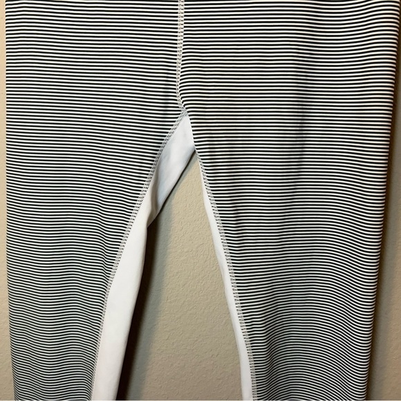 Allfenix Medium Grey White Stripe Leggings Athleisure Workout Performance Womens - Picture 4 of 16